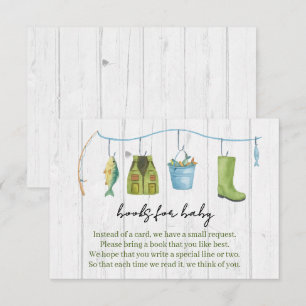 Carte D'accompagnement Watercolor Rustic Fishing Theme Book for Baby Card