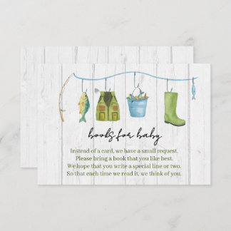 Carte D'accompagnement Watercolor Rustic Fishing Theme Book for Baby Card
