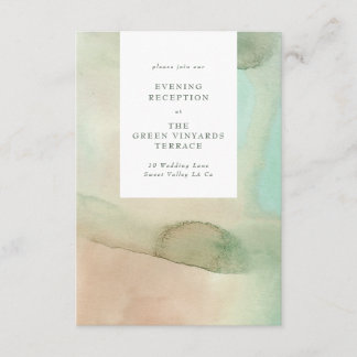 Carte D'accompagnement Watercolor Soft Pastel Beach Wedding