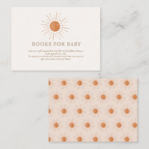 Carte D'accompagnement Watercolor Terracota Sun Retro Livres pour bébé