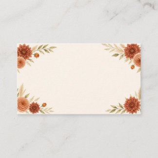Carte D'accompagnement Watercolor Terracotta Wedding Enclosure Card