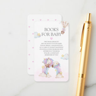 Carte D'accompagnement Watercolor Unicorn et Rainbow Books for Baby Enc