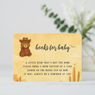 Carte D'accompagnement Watercolor Western Baby shower Cowboy Demande de r