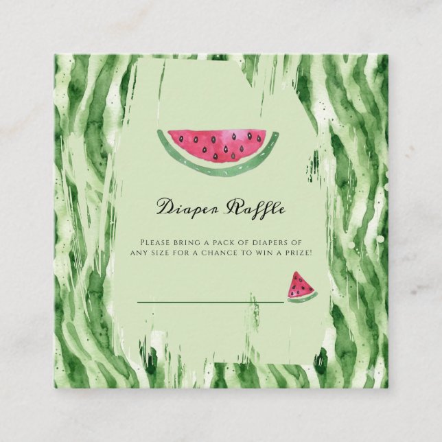 Carte D'accompagnement Watermelon Sweet Girl Summer Diaper Raffle (Devant)