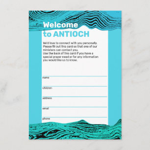 Carte D'accompagnement Wavy Waters Jesus Fish Visitor Card