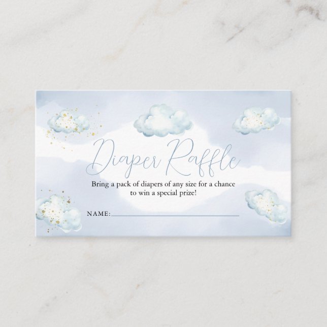 Carte D'accompagnement We Are On Cloud Nine Baby Shower Diaper Raffle (Devant)