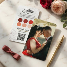 Wedding Dress Code Color Palette QR Code Photo 