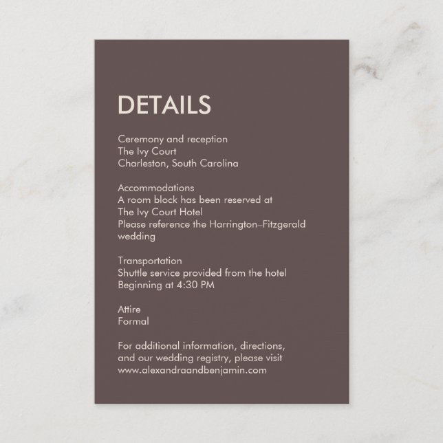 Carte D'accompagnement Wedding Peacock Botanical | Couture Enclosure Art (Devant)