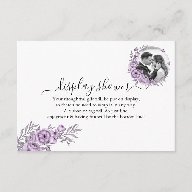 Carte D'accompagnement Wedding shower nuptial Floral Orchid (Devant)