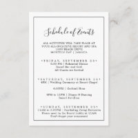 Week-end minimaliste Mariage Calendrier des événem