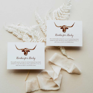 Carte D'accompagnement Western Boy Baby shower Livres pour bébé