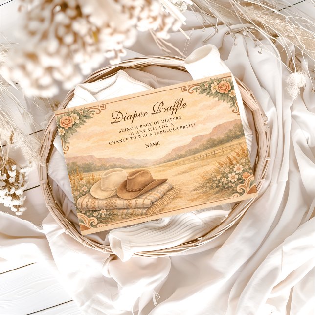 Carte D'accompagnement Western Desert Saddle Diapper Raffle  (Créateur téléchargé)