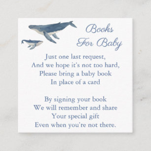Carte D'accompagnement Whale Maman Et Baby Book Demande Baby shower