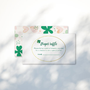Carte D'accompagnement Whimsical Irish Lucky Green Baby shower Shamrock