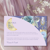 Whimsical Lune Purple Baby shower Livres Pour Bébé
