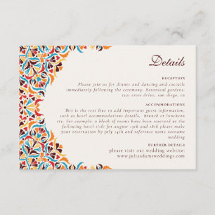 Carte D'accompagnement Whimsical Luxury ivoire Floral Style Mariage front