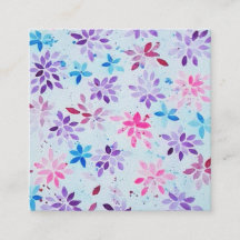 ​Whimsical Watercolor Purple & Pink Floral