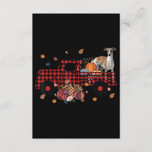 Carte D'accompagnement Whippet Pumkin Truck Thanksgiving Halloween