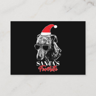 Carte D'accompagnement Whippet Santas Favori Funny Christmas