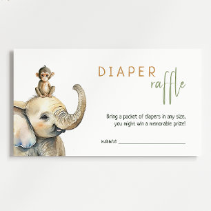 Carte D'accompagnement Wild Jungle Safari Baby shower Déchets Raffle