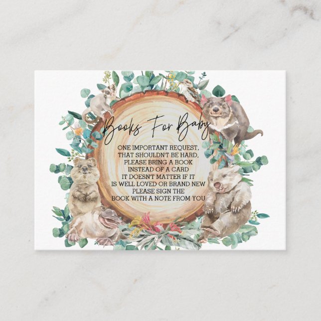 Carte D'accompagnement Wild One Australian Animal Cute Books for Baby (Devant)