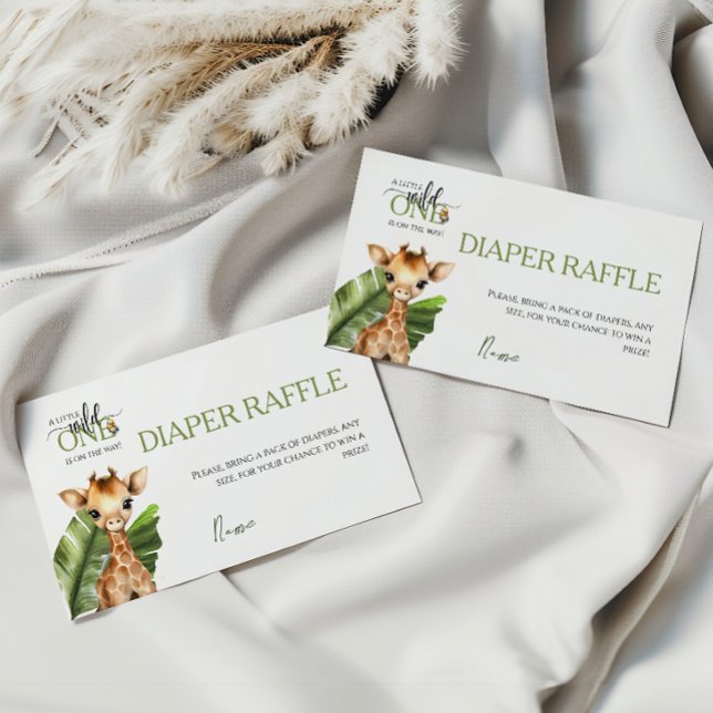 Carte D'accompagnement Wild One Safari animal Jungle Baby shower couche (Créateur téléchargé)