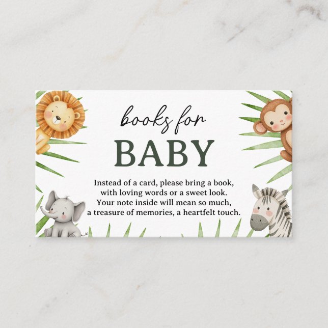 Carte D'accompagnement Wild One Safari Animals Boy Baby Shower (Devant)