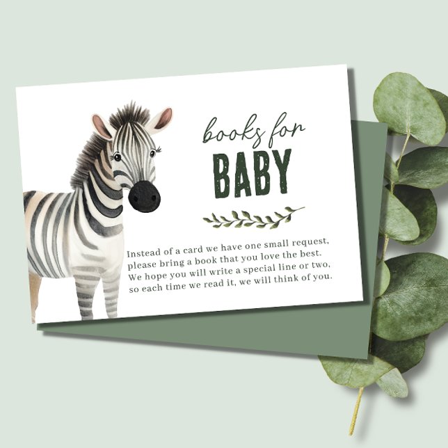 Carte D'accompagnement Wild One Safari Animaux Livres pour Baby shower (Créateur téléchargé)