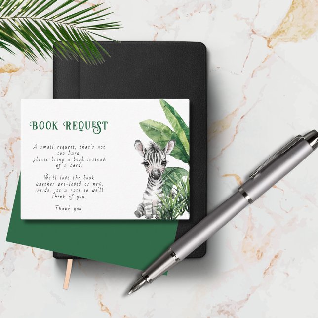 Carte D'accompagnement Wild One Safari Animaux Livres pour Baby shower (Créateur téléchargé)