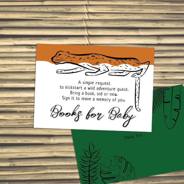 Carte D'accompagnement Wild Safari Cheetah Teracotta Books For Baby (Créateur téléchargé)