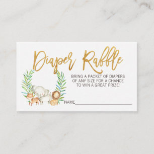 Carte D'accompagnement Wild un safari jungle diaper insérer le billet de 