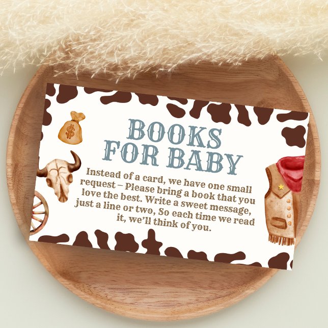 Carte D'accompagnement Wild West Cowboy Rodeo Baby Shower Books for Baby (Cowboy Western Rodeo Ranch Baby Shower Books for Baby)