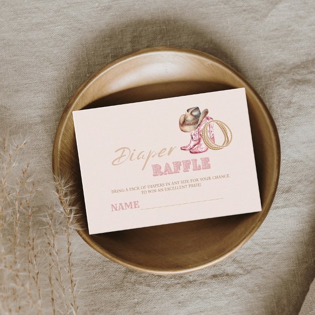 Carte D'accompagnement Wild West Little Cowgirl Baby Girl shower  (Créateur téléchargé)