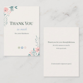 Carte D'accompagnement Wildflower Thank You Cards Multipack Elegan