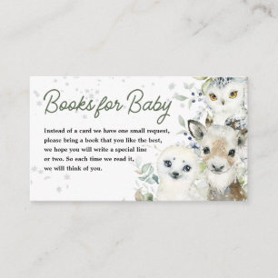 Carte D'accompagnement Winter Arctic Animals Baby shower Livres pour bébé