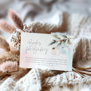 Carte D'accompagnement Winter Gender Reveal Livres pour bébé