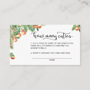 Carte D'accompagnement Winter Little Cutie Devinez Combien De Cultes