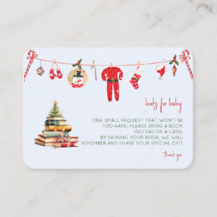 Carte D'accompagnement Winter Merry Little Christmas Baby showers Livres