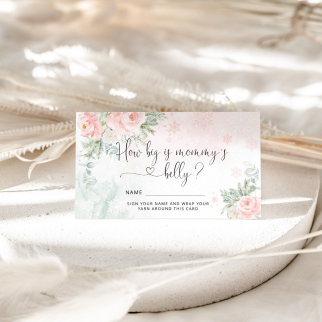 Carte D'accompagnement Winter rose comme la taille du ventre de maman (Créateur téléchargé)