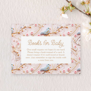 Carte D'accompagnement Winter Rose Floral Girl Baby shower Demande de rés