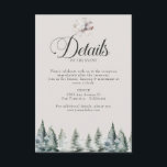 Carte D'accompagnement Winter Snow Christmas Détails du Mariage<br><div class="desc">Winter Snow Christmas Détails du Mariage Cartes de fermeture.</div>
