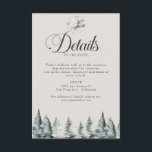 Carte D'accompagnement Winter Snow Christmas Détails du Mariage<br><div class="desc">Winter Snow Christmas Détails du Mariage Cartes de fermeture.</div>