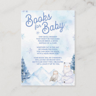 Carte D'accompagnement Winter Wonderland Baby showers Livres Pour Bébé