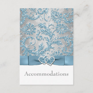 Carte D'accompagnement Winter Wonderland, Coeurs joints Mariage Enclôture