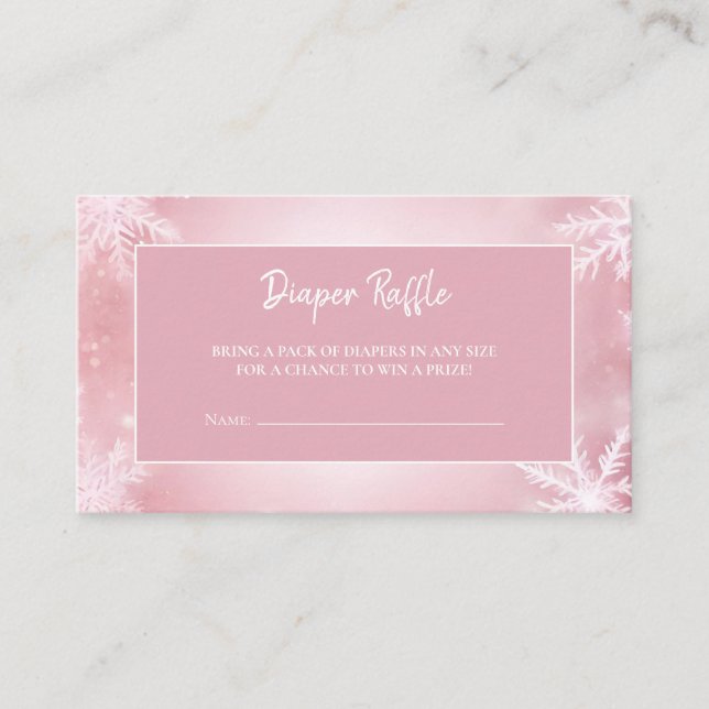 Carte D'accompagnement Winter Wonderland Girl Déchets Raffle (Devant)