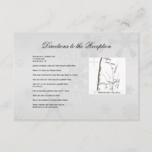 Carte D'accompagnement Winter Wonderland Mariage Directions