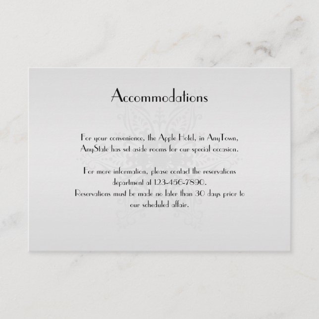 Carte D'accompagnement Winter Wonderland Mariage Insertion (Devant)