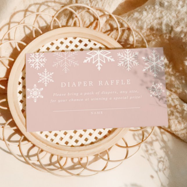 Carte D'accompagnement Winter Wonderland Snowflake Girl Baby shower (Créateur téléchargé)