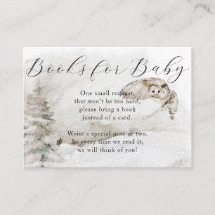 Carte D'accompagnement Winter Woodland Baby Boy Shower Books for Baby