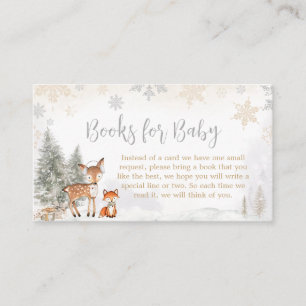 Carte D'accompagnement Winter Woodland Truck Baby showers Livres pour béb